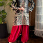 Amna khurram Viscose Co’Ord Embroidered Shirt & Balloon Pant Set (01)