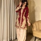 Amna khurram Viscose Co’Ord Embroidered Shirt & Balloon Pant Set (02)