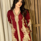 Amna khurram Viscose Co’Ord Embroidered Shirt & Balloon Pant Set (02)