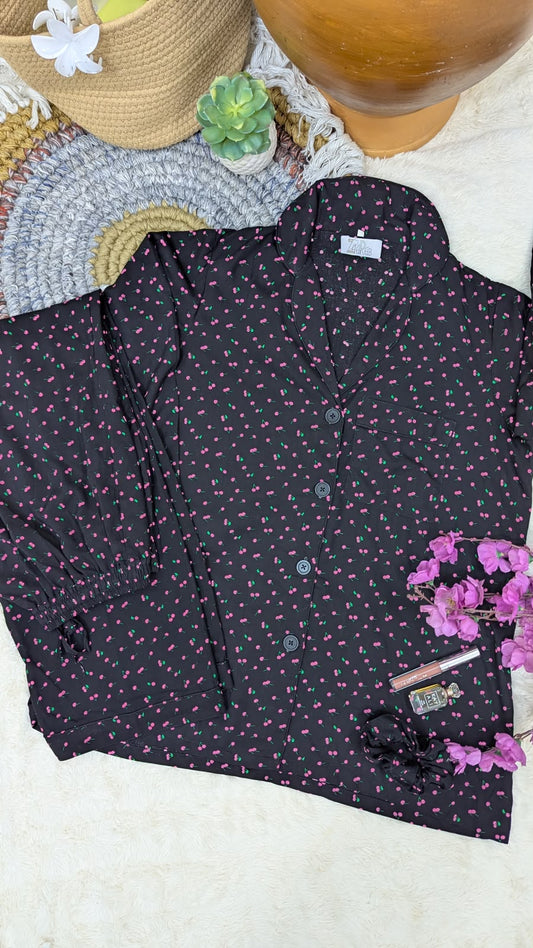 Zaarab Soft Linen Black Love Printed Night Stitched Suit