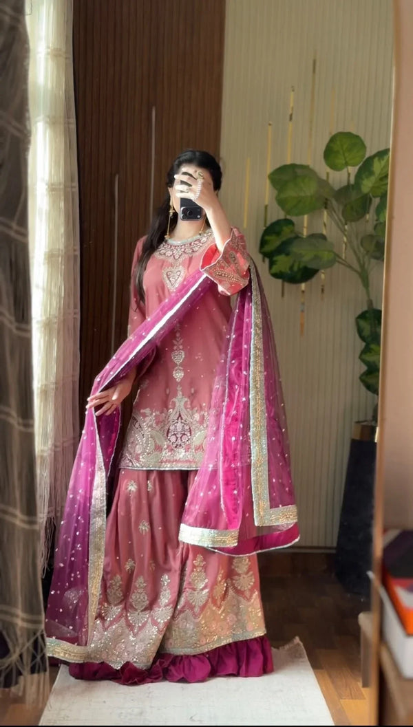 Amna Khurram Stitched 3 Piece Viscose Suit