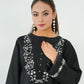 Amna Khuram – BLACK Cut Dana Emb Neck 3PC Cotton Lawn Stitched Suit