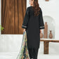 Amna Khuram – BLACK Cut Dana Emb Neck 3PC Cotton Lawn Stitched Suit