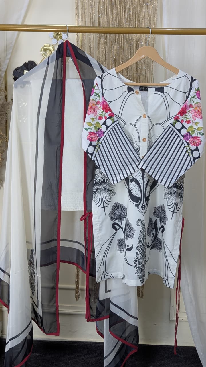Coco By Zara Shahjahan 3-Piece Embroidered Lawn Suit (RAYA-10A)