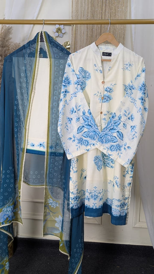 Coco By Zara Shahjahan 3-Piece Embroidered Lawn Suit (RIYA-2A)