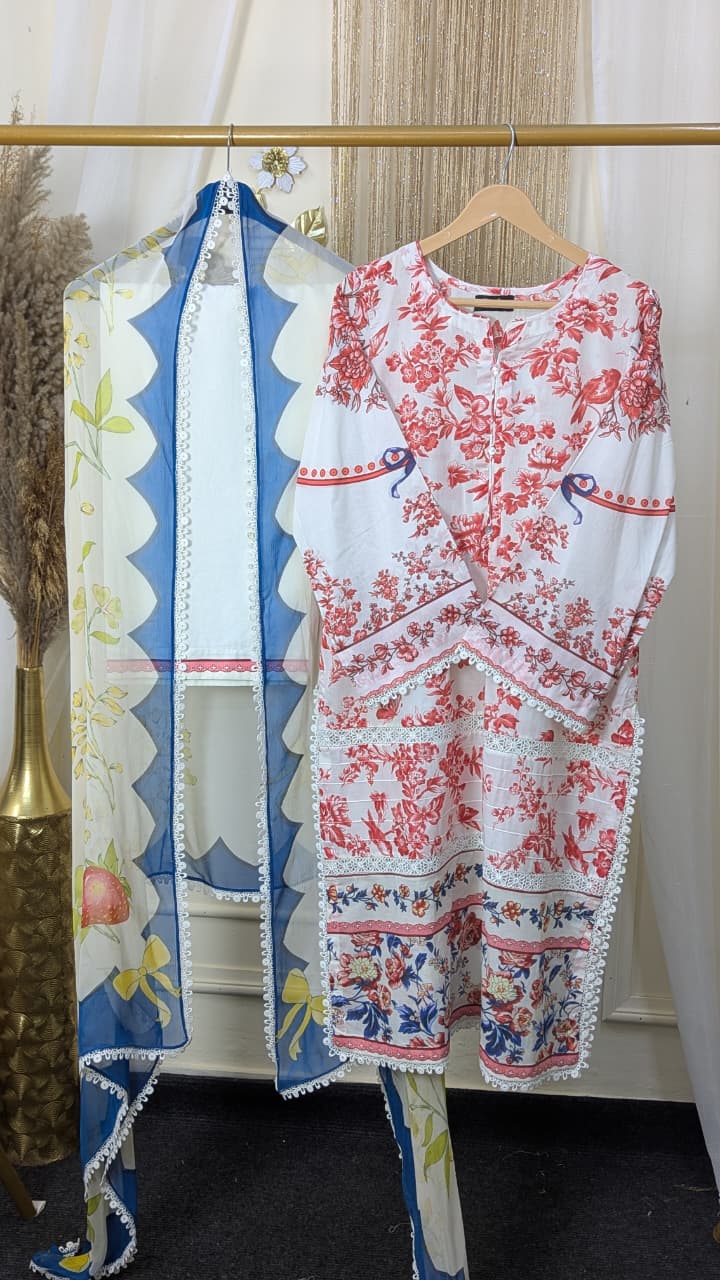 Coco By Zara Shahjahan 3-Piece Embroidered Lawn Suit (ELVO-4A)