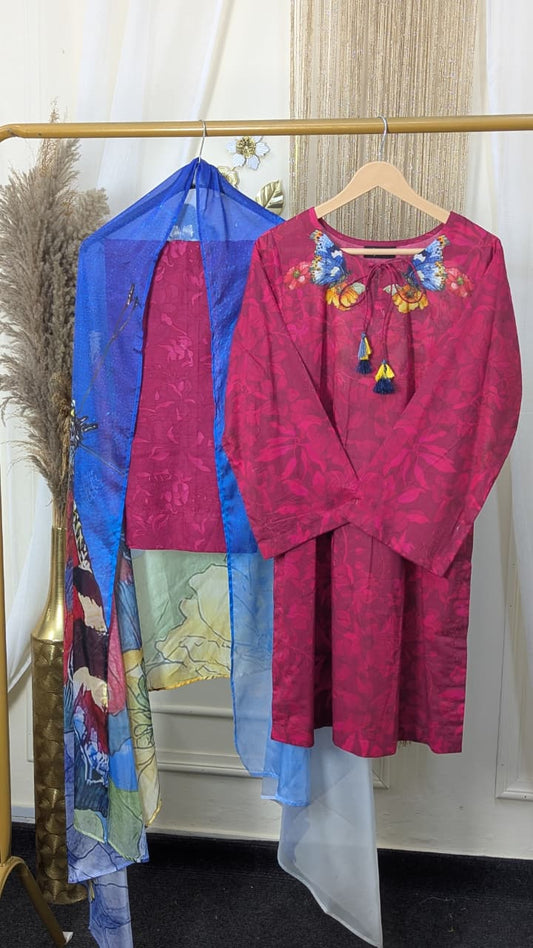 Coco By Zara Shahjahan 3-Piece Embroidered Lawn Suit (GECE-5A)
