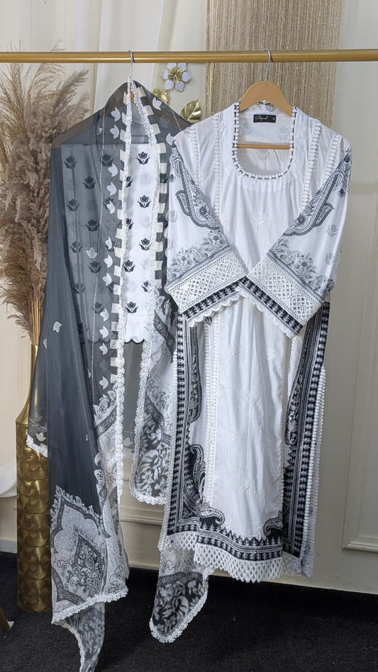 Laanem by Saira Rizwan stitched Embroidered Lawn 3 Piece Suit (AMARA-B)