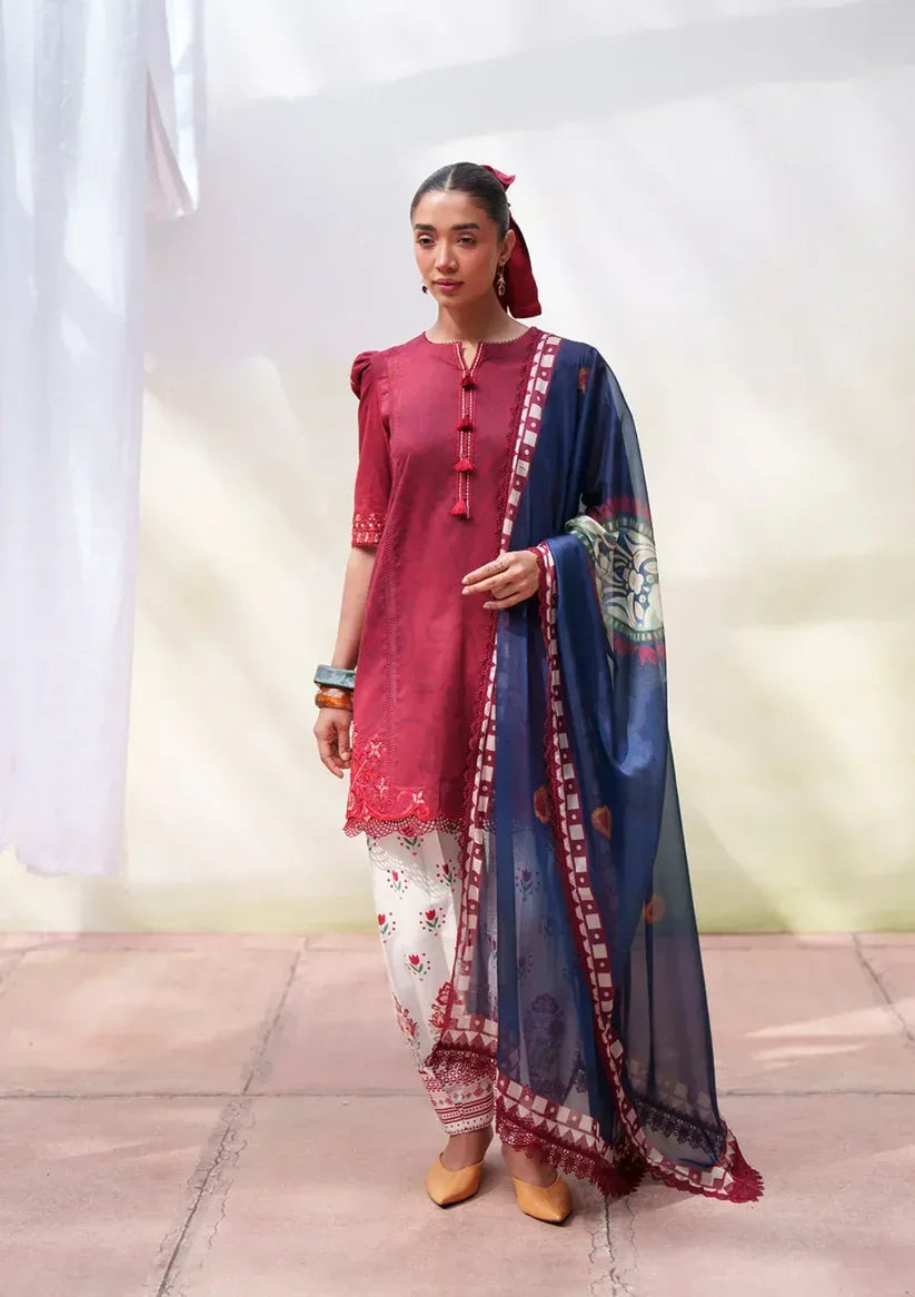 Laanem by Saira Rizwan stitched Embroidered Lawn 3 Piece Suit (ELOWEN-B)