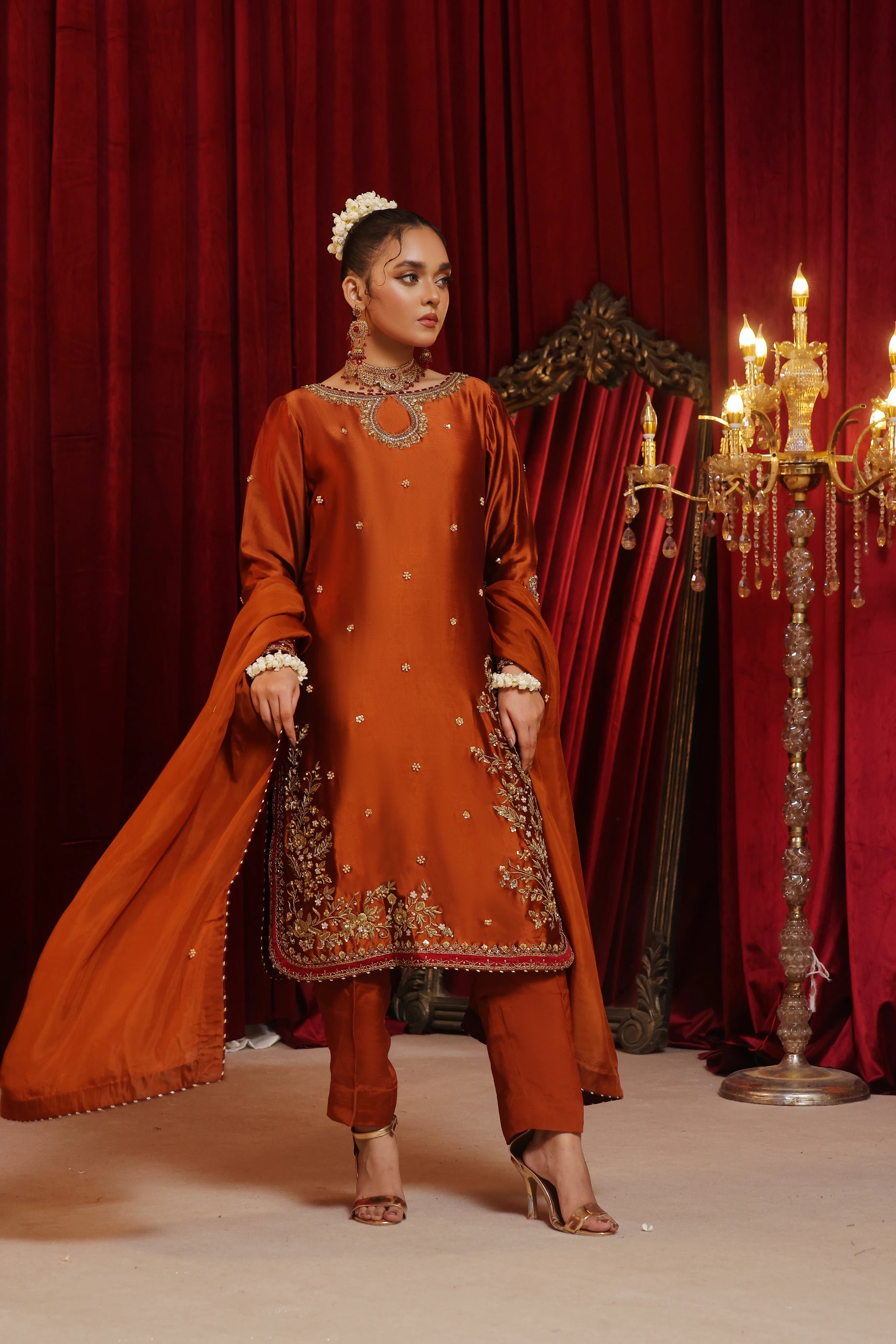 Amna Khurram Narigs Gul Semi Bridal Wear