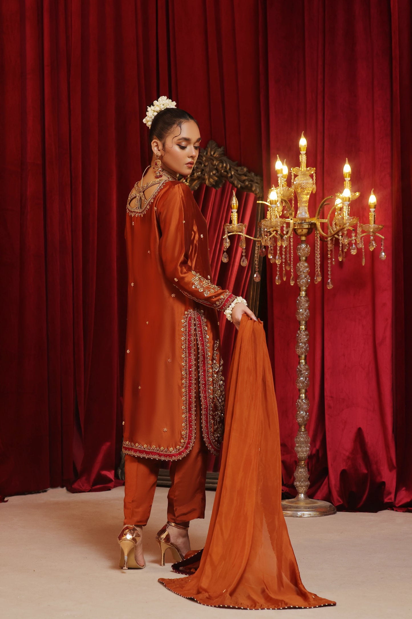 Amna Khurram Narigs Gul Semi Bridal Wear