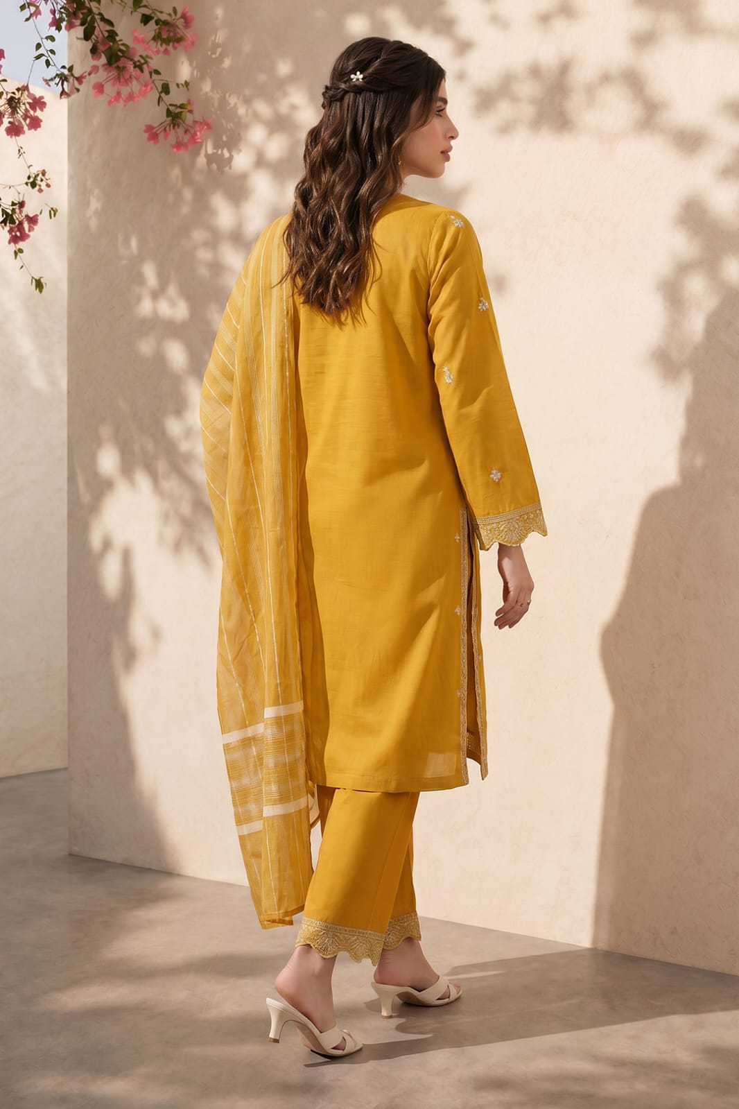 Zellbury Embroidered Kurta Dupatta Trouser 3-Piece Stitched Suit (3226)