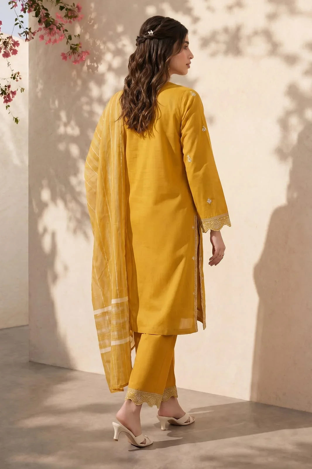Zellbury Embroidered Kurta Dupatta Trouser 3-Piece Stitched Suit (3226)