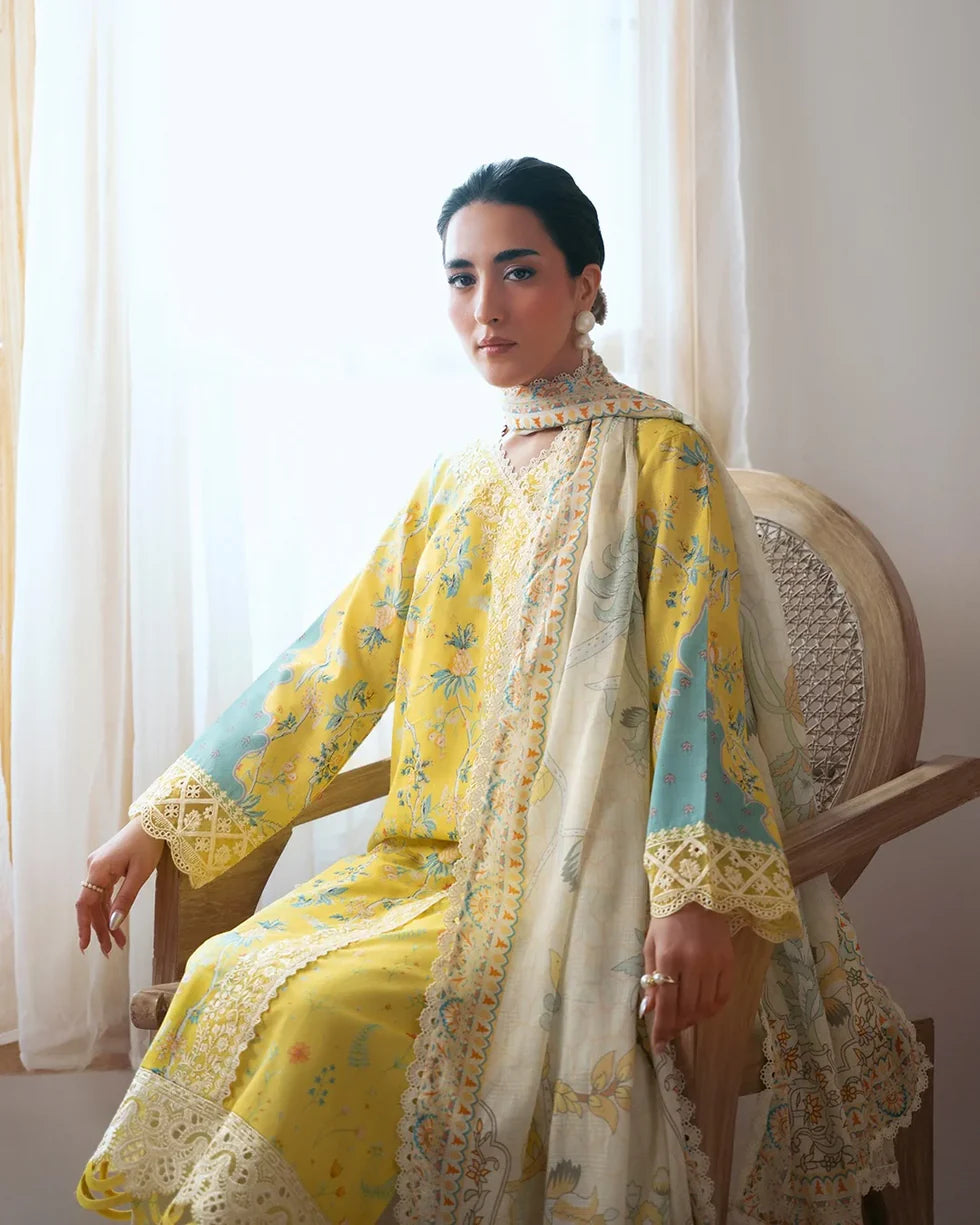 Aylin – Embroidered Dobby Lawn 3-Piece Suit (unstitch)