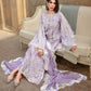 Flow By Crimson Unstitched Embroidered 3 Piece Suit A Summer Dance - D2B (Lavender)