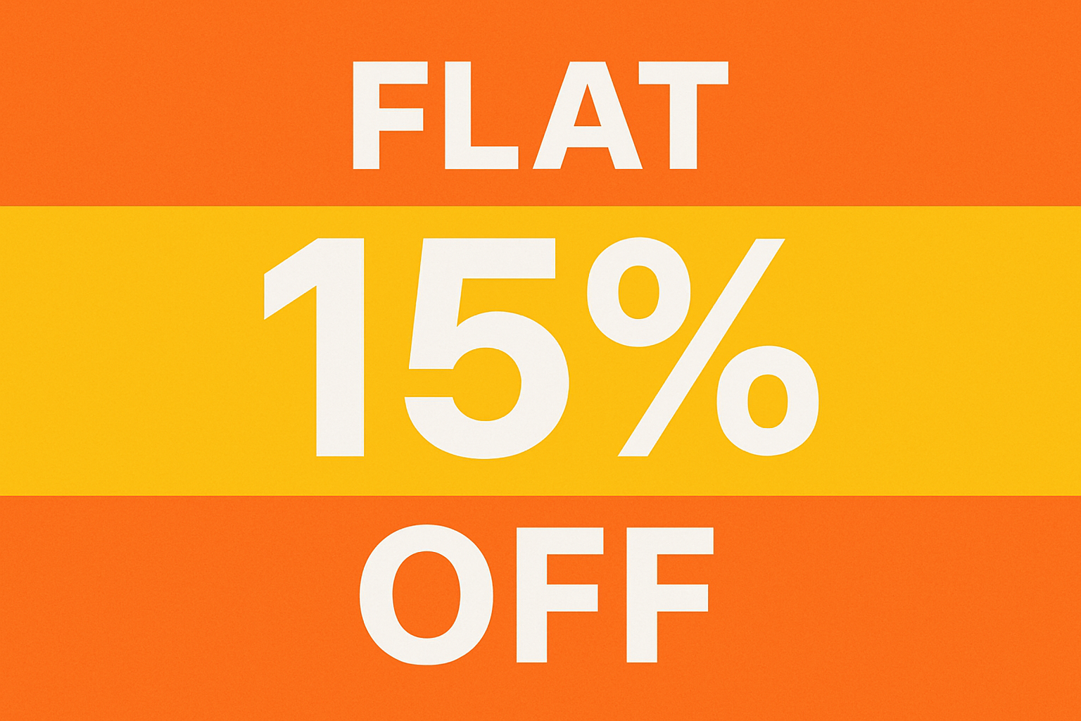 Flat 15%off write only 