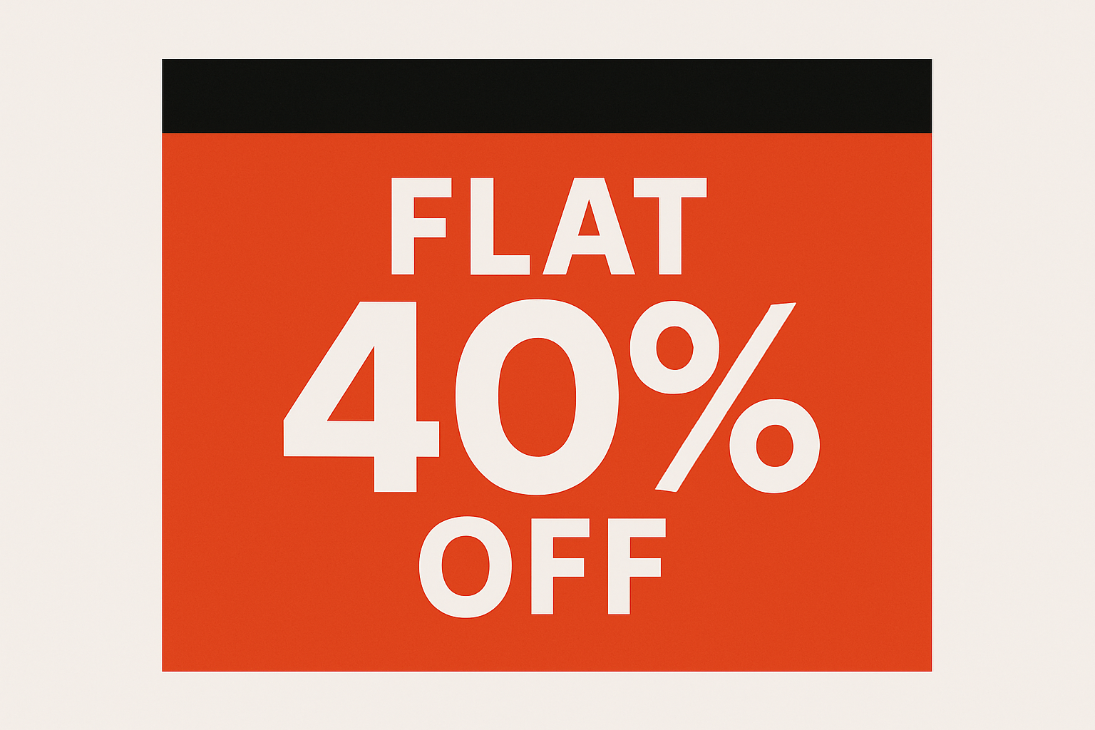 Flat 40%off write only 