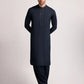 Navy Blue Blended Semi-Formal Stitched Kameez Shalwar – Regular Fit