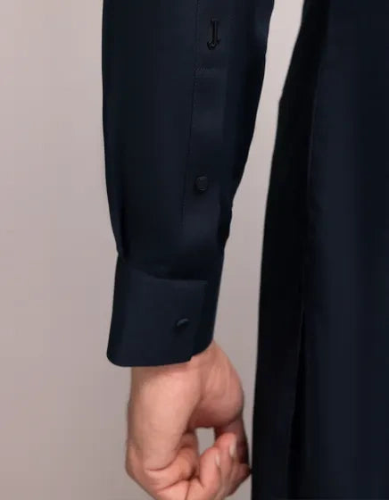 Navy Blue Blended Semi-Formal Stitched Kameez Shalwar – Regular Fit