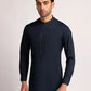Navy Blue Blended Semi-Formal Stitched Kameez Shalwar – Regular Fit