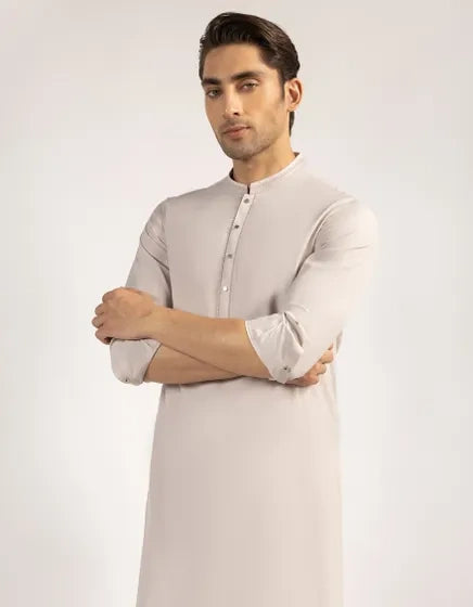 Tea Pink Blended Semi-Formal Stitched Kameez Shalwar – Regular Fit