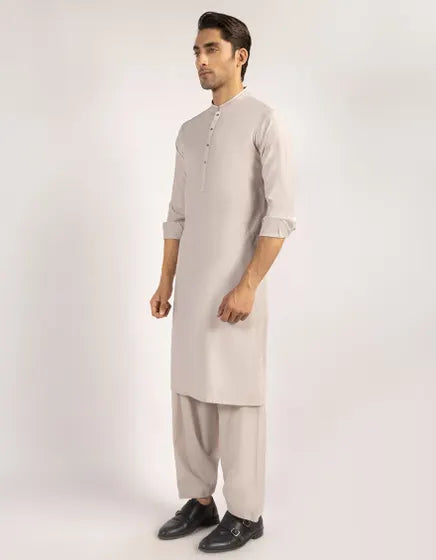 Tea Pink Blended Semi-Formal Stitched Kameez Shalwar – Regular Fit