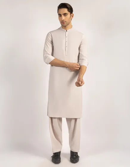 Tea Pink Blended Semi-Formal Stitched Kameez Shalwar – Regular Fit