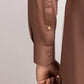 Rust Brown Cotton Casual Semi-Formal Stitched Kameez Shalwar – Regular Fit