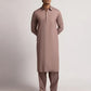 Dark Maroon Casual Semi-Formal Stitched Kameez Shalwar – Regular Fit