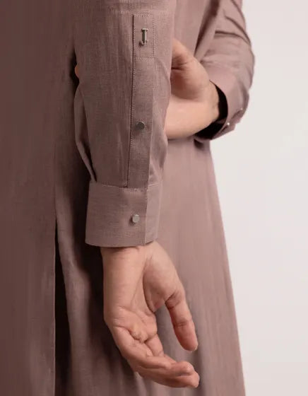 Dark Maroon Casual Semi-Formal Stitched Kameez Shalwar – Regular Fit