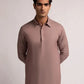 Dark Maroon Casual Semi-Formal Stitched Kameez Shalwar – Regular Fit