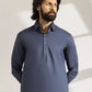 Dark Grey Cotton Semi-Formal Stitched Kameez Shalwar – Regular Fit