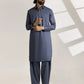 Dark Grey Cotton Semi-Formal Stitched Kameez Shalwar – Regular Fit