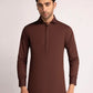 Rust Cotton Semi-Formal Stitched Kameez Shalwar – Regular Fit