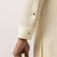 Cream Blended Semi-Formal Stitched Kameez Shalwar – Regular Fit