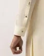 Cream Blended Semi-Formal Stitched Kameez Shalwar – Regular Fit
