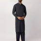 Charcoal Blended Semi-Formal Stitched Kameez Shalwar – Regular Fit