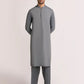 Denim Blue Blended Semi-Formal Stitched Kameez Shalwar – Regular Fit