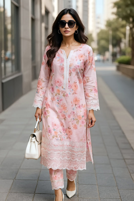 Lakhany LG-RL-0226 02 Piece Ready to wear Embroidered Shirt & Trouser