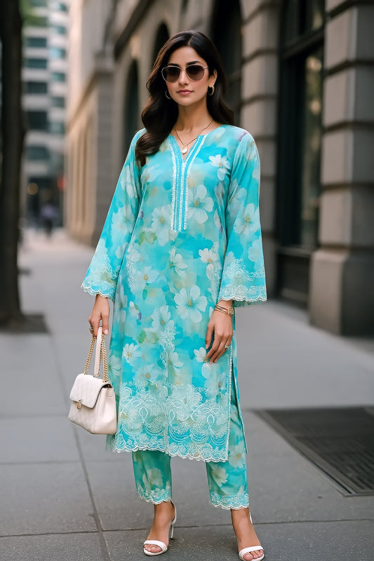 Lakhany LG-UB-0170 02 Piece Ready to wear Embroidered Shirt & Trouser