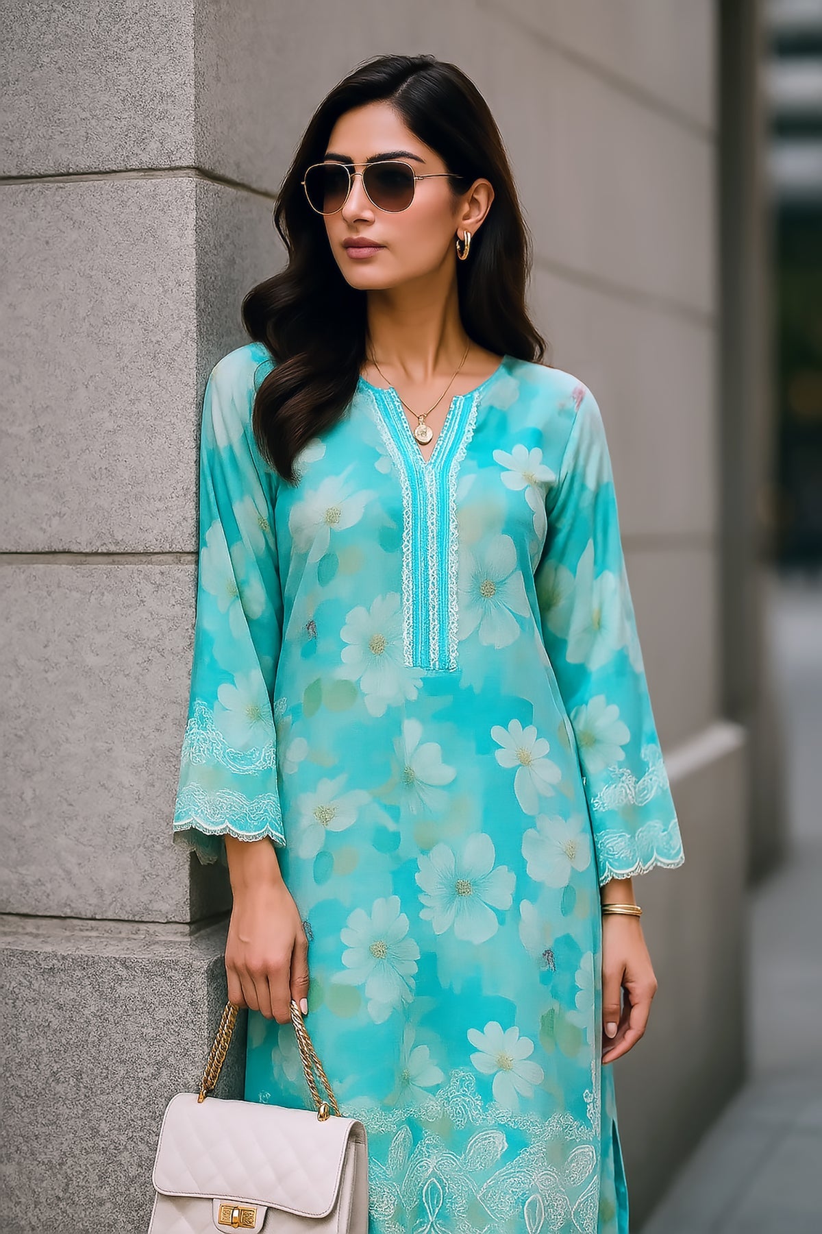 Lakhany LG-UB-0170 02 Piece Ready to wear Embroidered Shirt & Trouser
