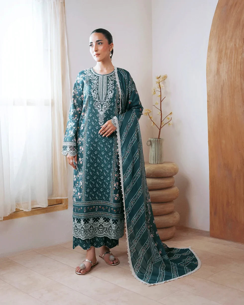 Lavia– Embroidered Dobby Lawn 3-Piece Suit (unstitch)