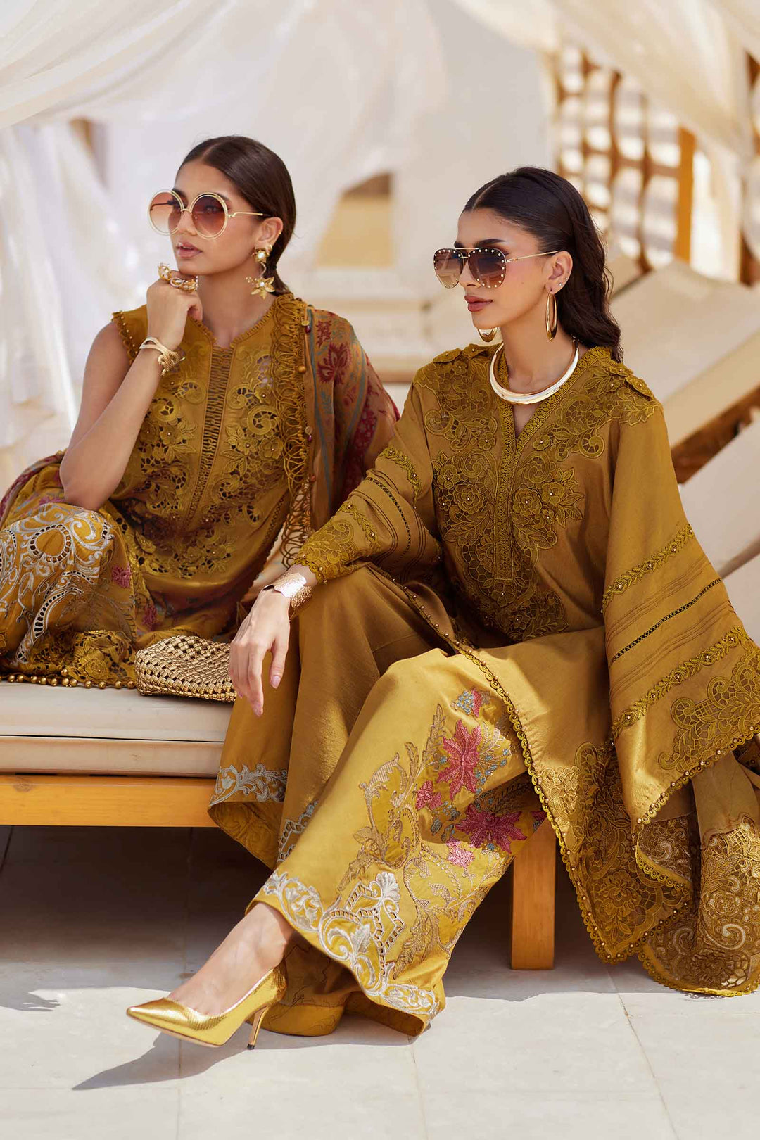 Maria b 3 Piece Unstitched Embroidered Lawn Suit | EID LAWN-25-06