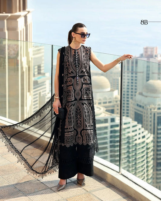 MARIA B LUXURY 3 Piece  Embroidered Lawn Suit (Unstitched)