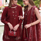 Noor by saadia Asad D1- Mulberry Red Eid Luxe Chikankari' 25