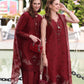 Noor by saadia Asad D1- Mulberry Red Eid Luxe Chikankari' 25