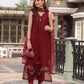 Noor by saadia Asad D1- Mulberry Red Eid Luxe Chikankari' 25