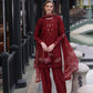 Noor by saadia Asad D1- Mulberry Red Eid Luxe Chikankari' 25