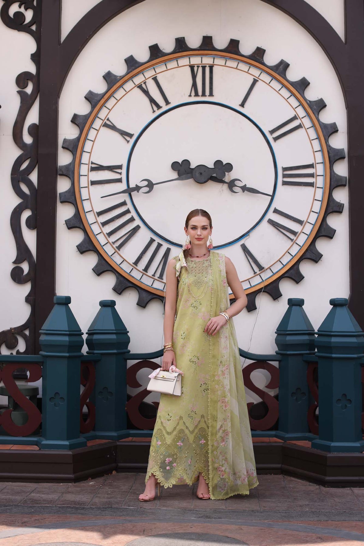 Noor by saadia Asad D8- Lime Green Eid Luxe Chikankari' 25