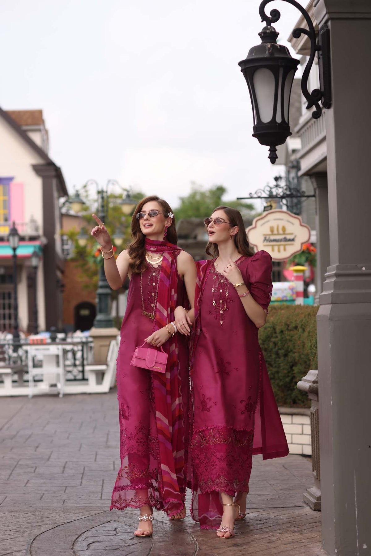Noor by saadia Asad D9- Fusia Ombre Eid Luxe Chikankari' 25